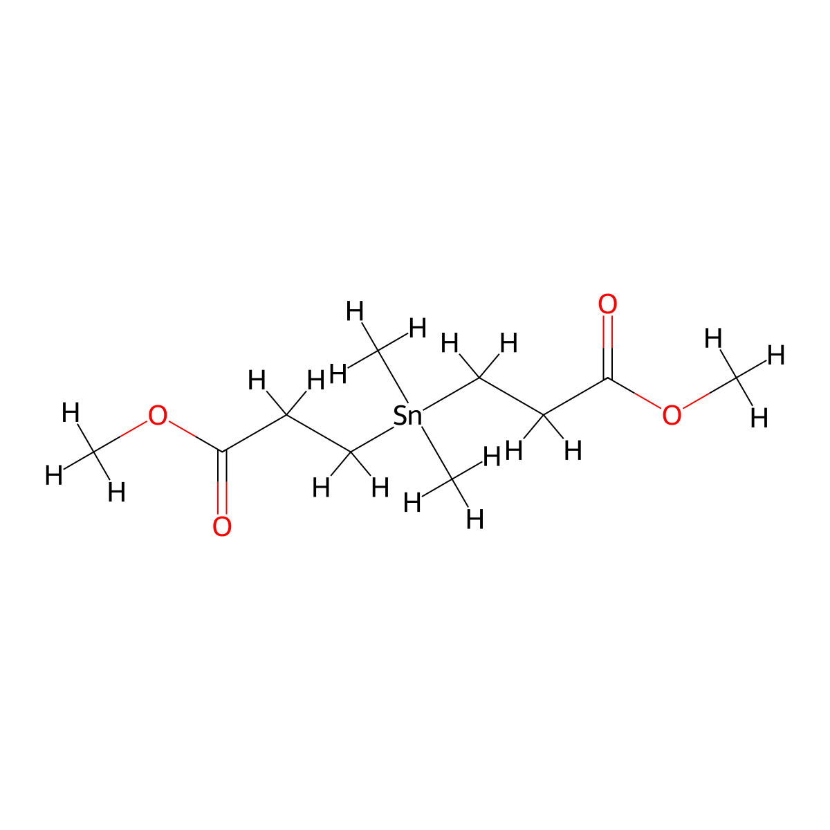 Bis(carbomethoxyethyl)dimethyltin molecular structure, CAS 115152-95-9