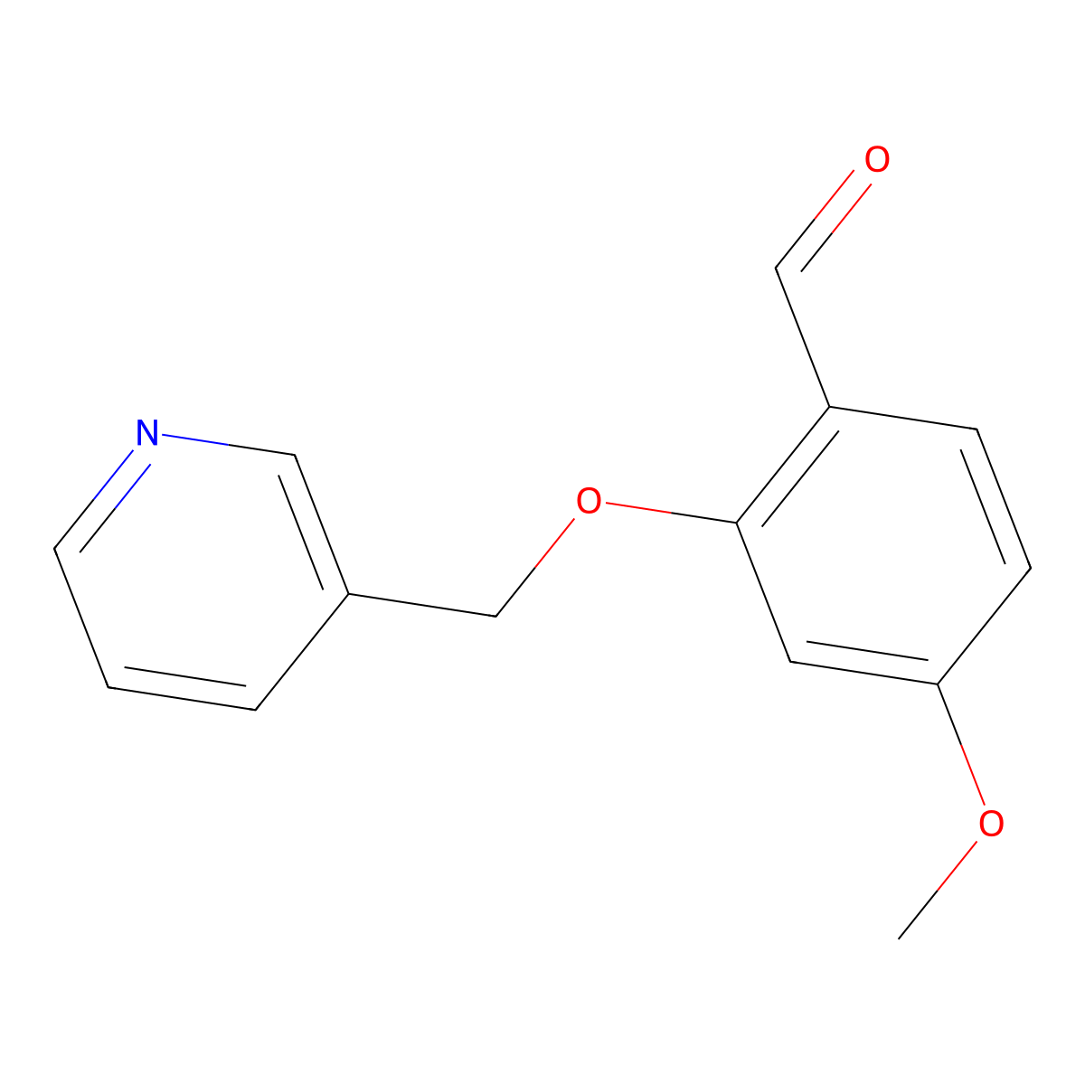 4-Methoxy-2-(pyridin-3-ylmethoxy)benzaldehyde molecular structure, CAS 1151539-16-0