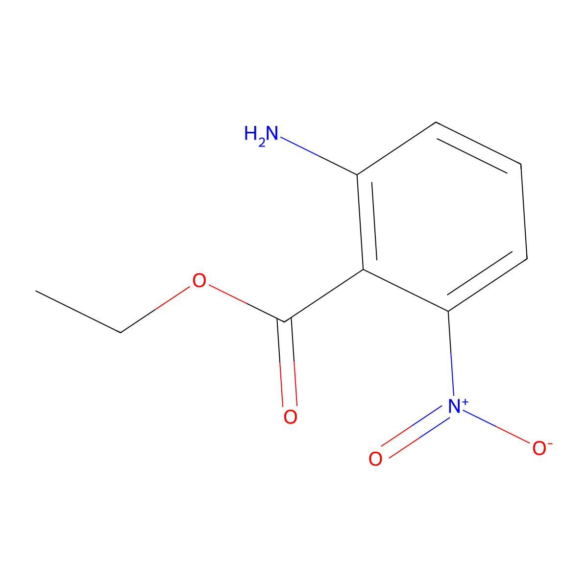 Ethyl 2-amino-6-nitrobenzoate molecular structure, CAS 115156-25-7
