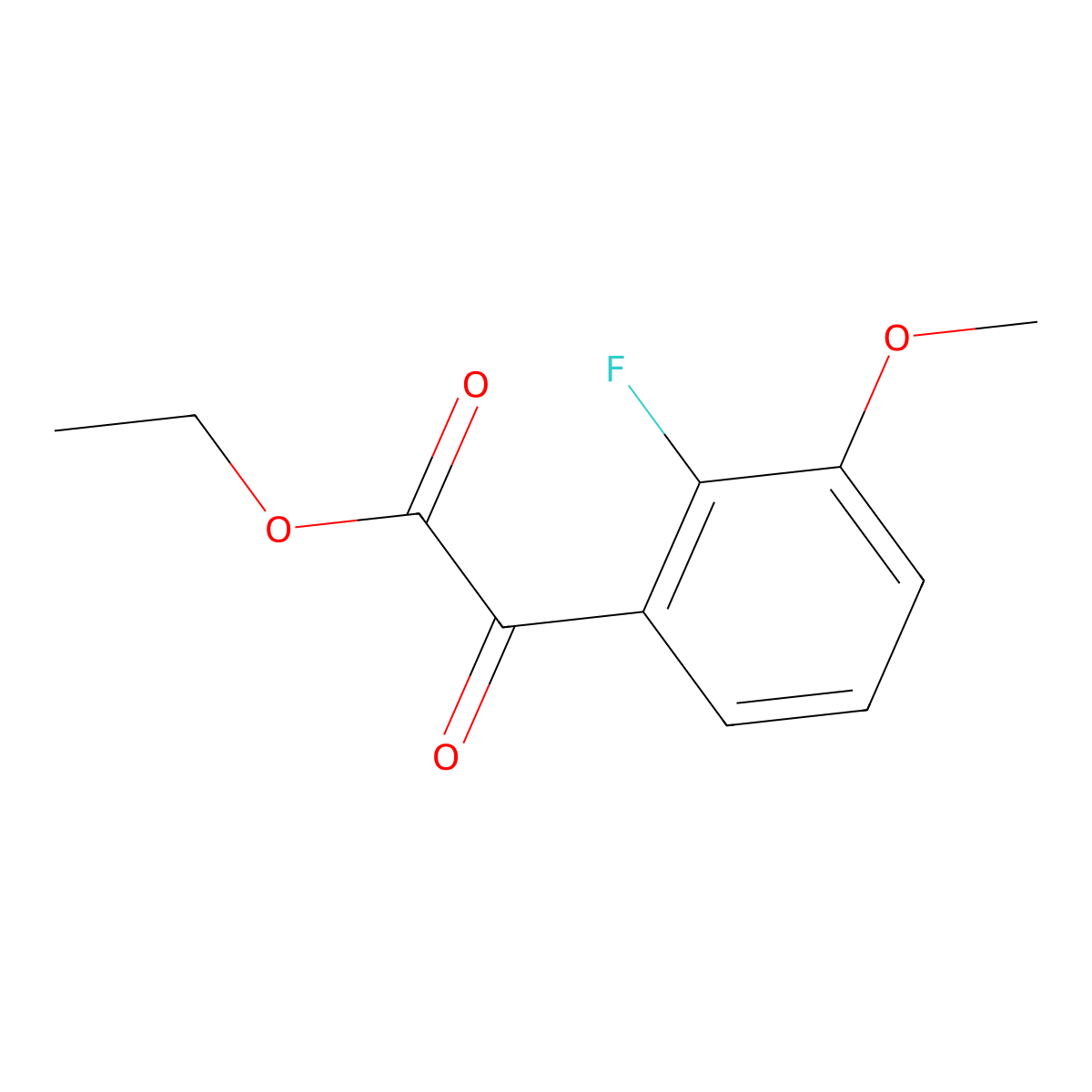 Ethyl 2-(2-fluoro-3-methoxyphenyl)-2-oxoacetate molecular structure, CAS 1151563-92-6