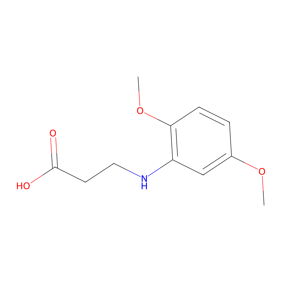 3-(2,5-Dimethoxyanilino)propanoic acid molecular structure, CAS 115170-20-2