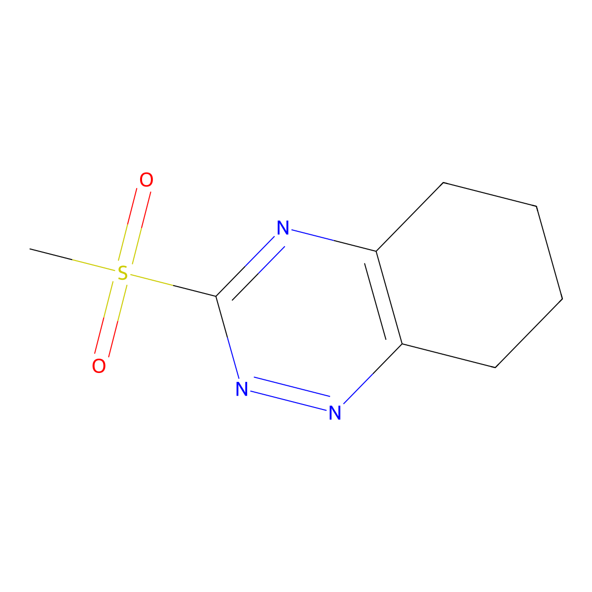 3-Methanesulfonyl-5,6,7,8-tetrahydro-1,2,4-benzotriazine molecular structure, CAS 115170-29-1