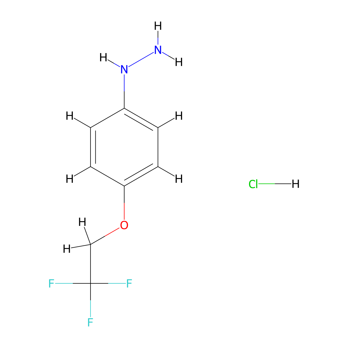 4-(2,2,2-Trifluoroethoxy)phenylhydrazine hydrochloride molecular structure, CAS 115171-04-5