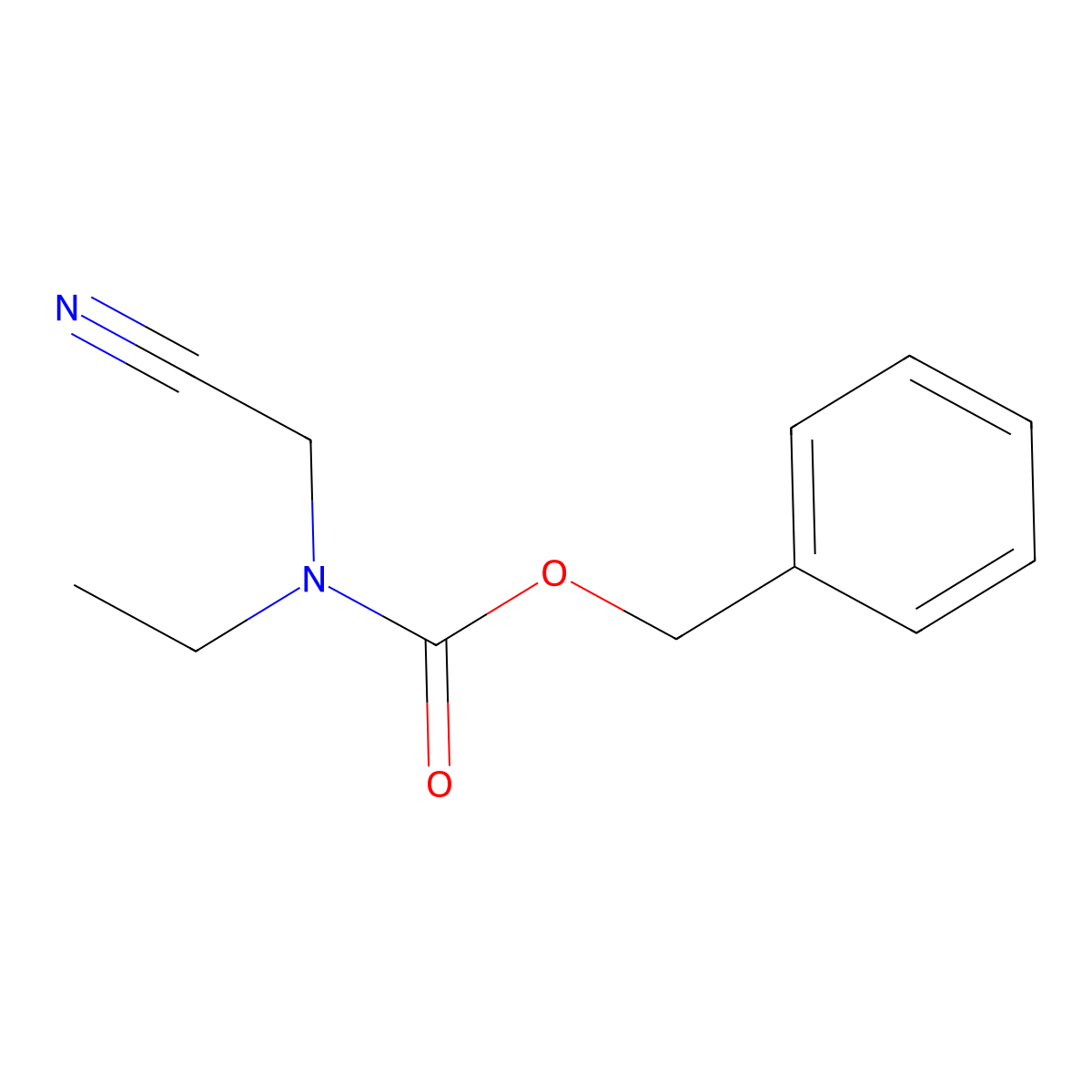Benzyl (cyanomethyl)ethylcarbamate molecular structure, CAS 115172-96-8