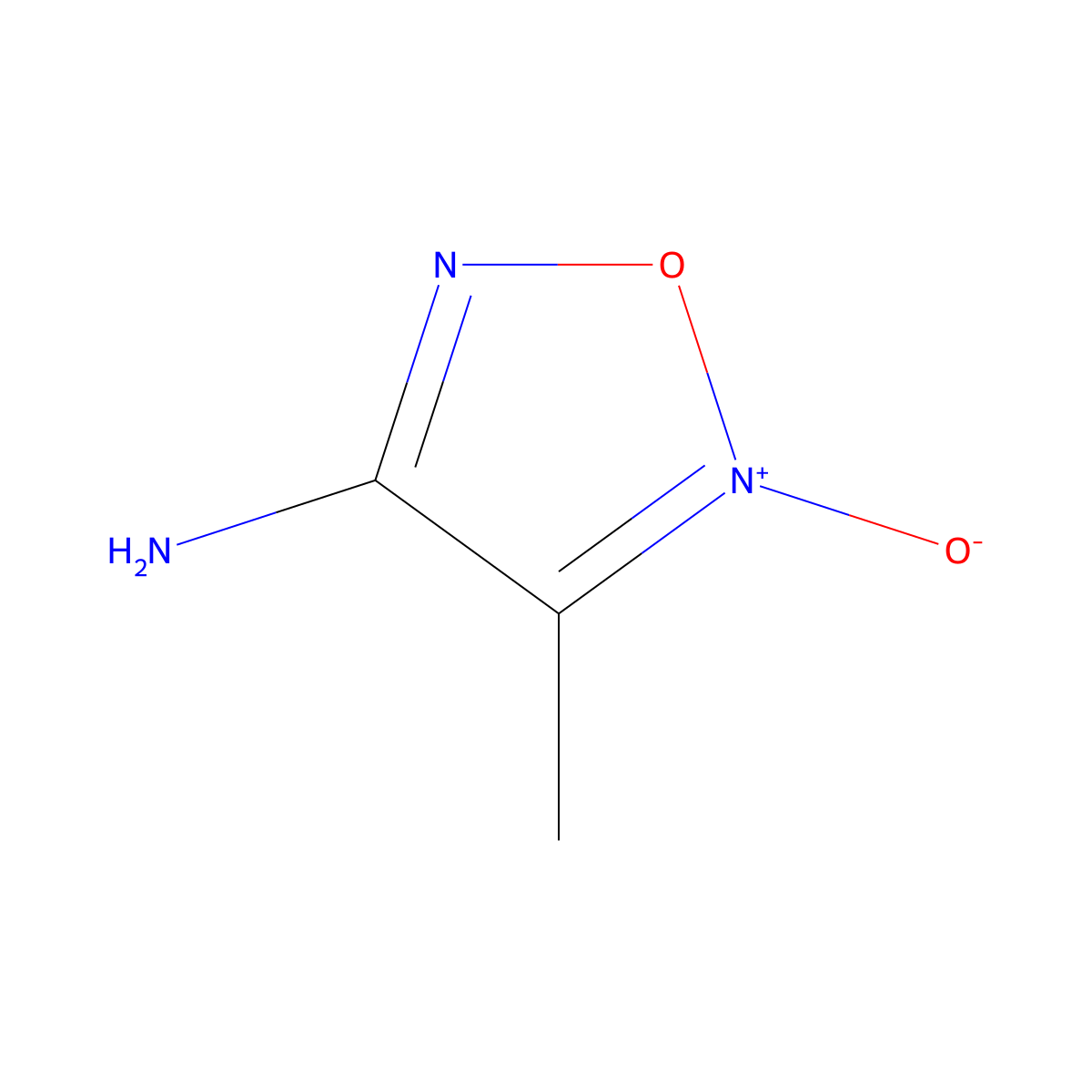 4-Amino-3-methyl-1,2,5-oxadiazole 2-oxide molecular structure, CAS 115174-03-3
