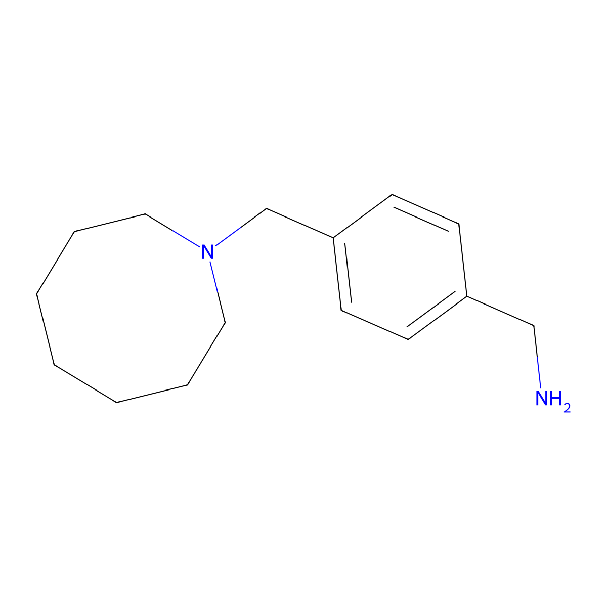 [4-(Azocan-1-ylmethyl)phenyl]methanamine molecular structure, CAS 115174-12-4
