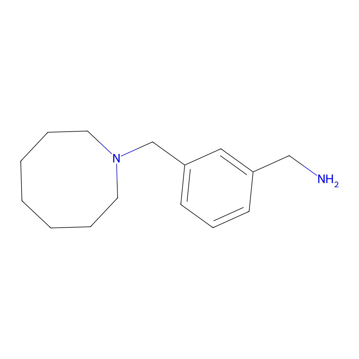[3-(Azocan-1-ylmethyl)phenyl]methanamine molecular structure, CAS 115174-13-5