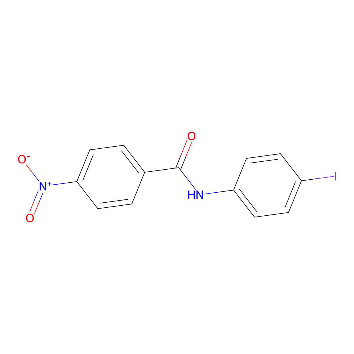 N-(4-iodophenyl)-4-nitrobenzamide molecular structure, CAS 115175-13-8