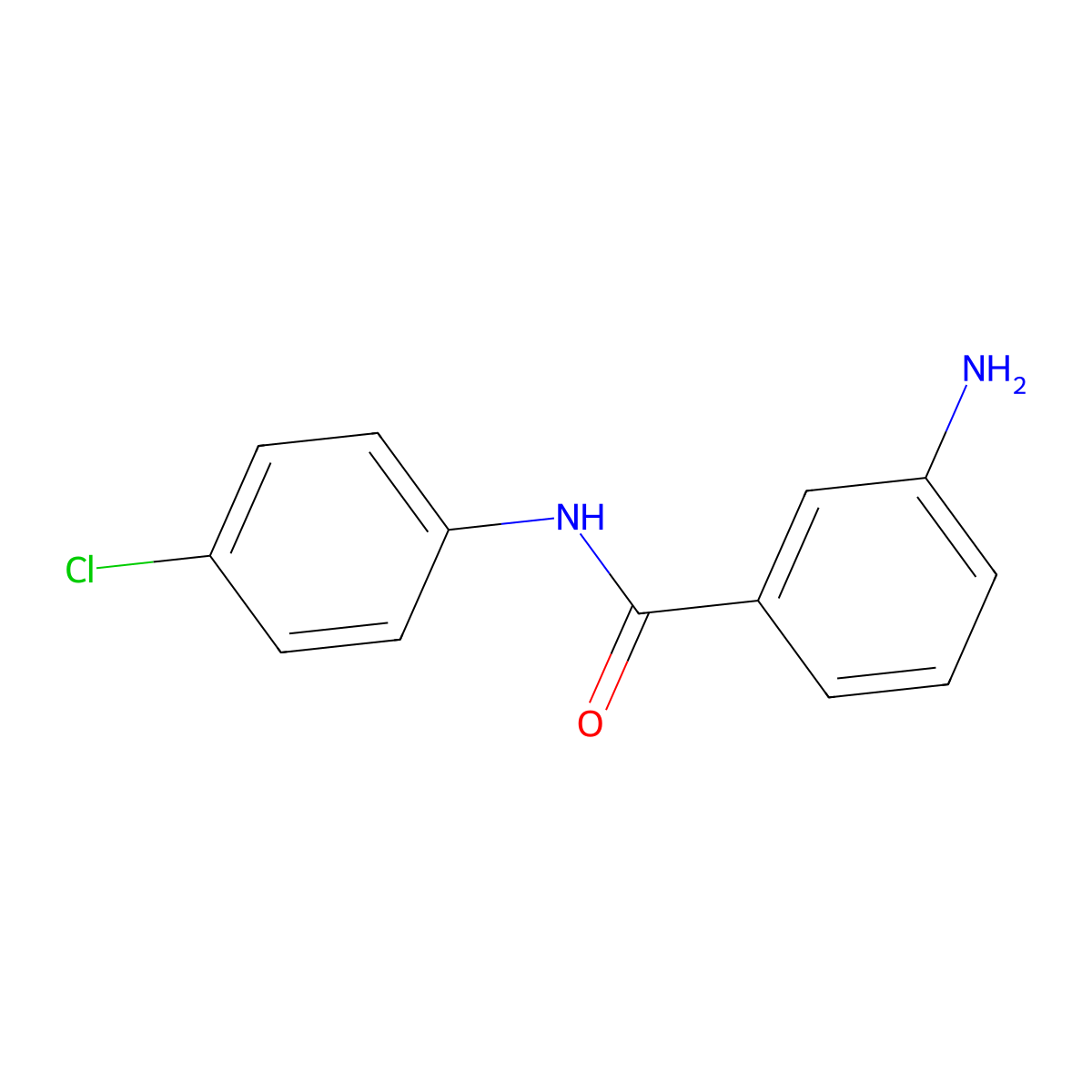 3-amino-N-(4-chlorophenyl)benzamide molecular structure, CAS 115175-17-2