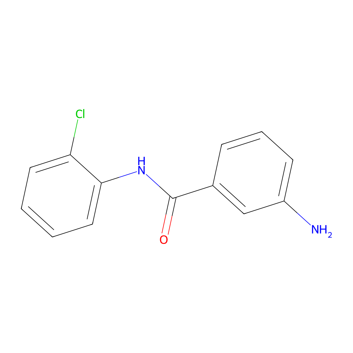 3-amino-N-(2-chlorophenyl)benzamide molecular structure, CAS 115175-20-7
