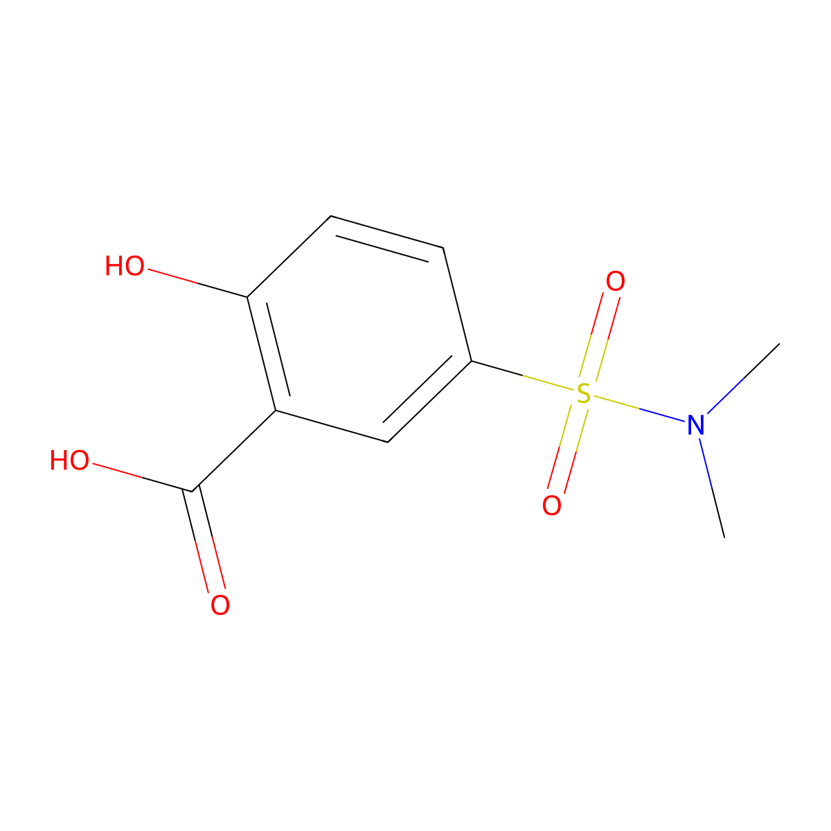 5-(Dimethylsulfamoyl)-2-hydroxybenzoic acid molecular structure, CAS 115175-23-0