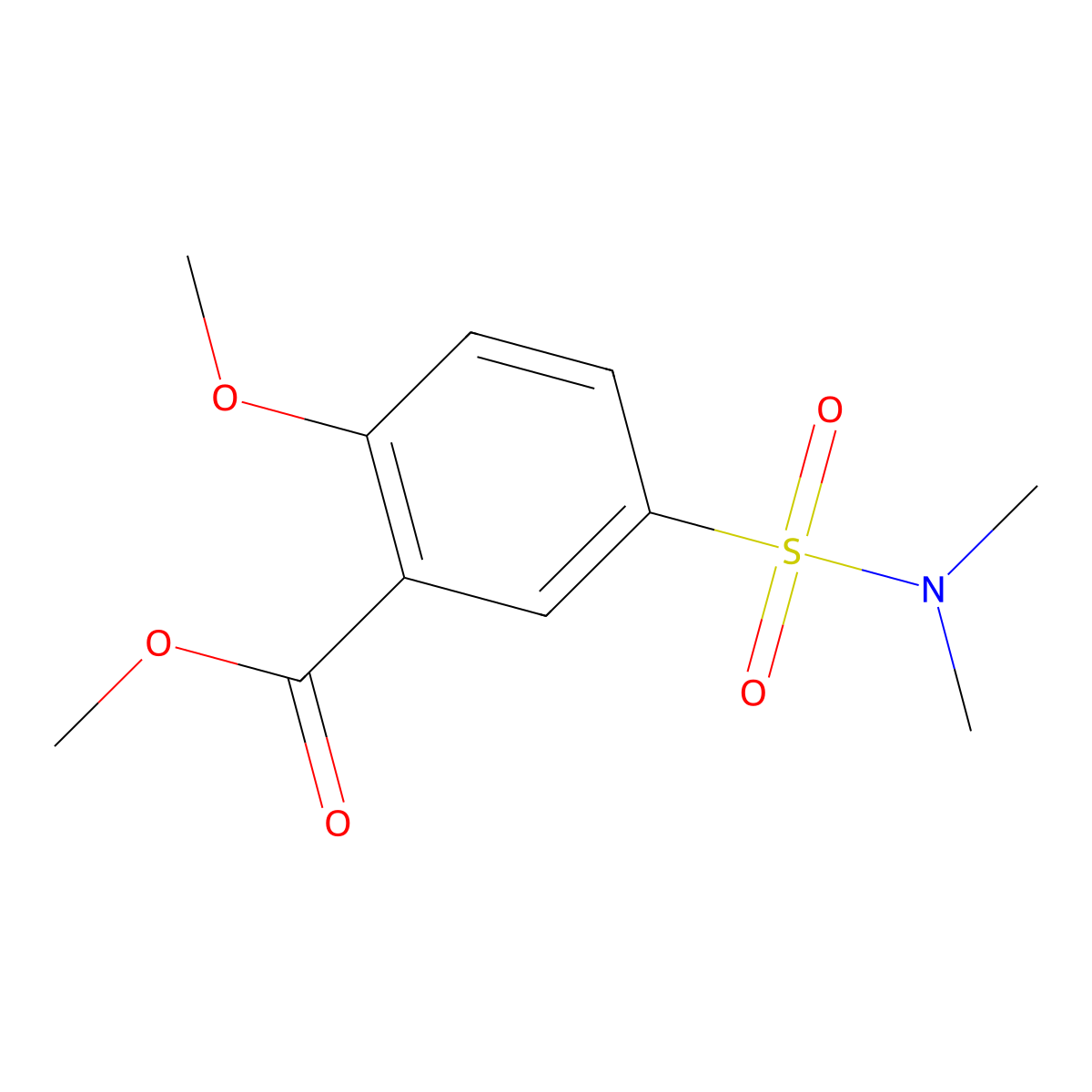 Methyl 5-[(dimethylamino)sulfonyl]-2-methoxybenzoate molecular structure, CAS 115175-24-1