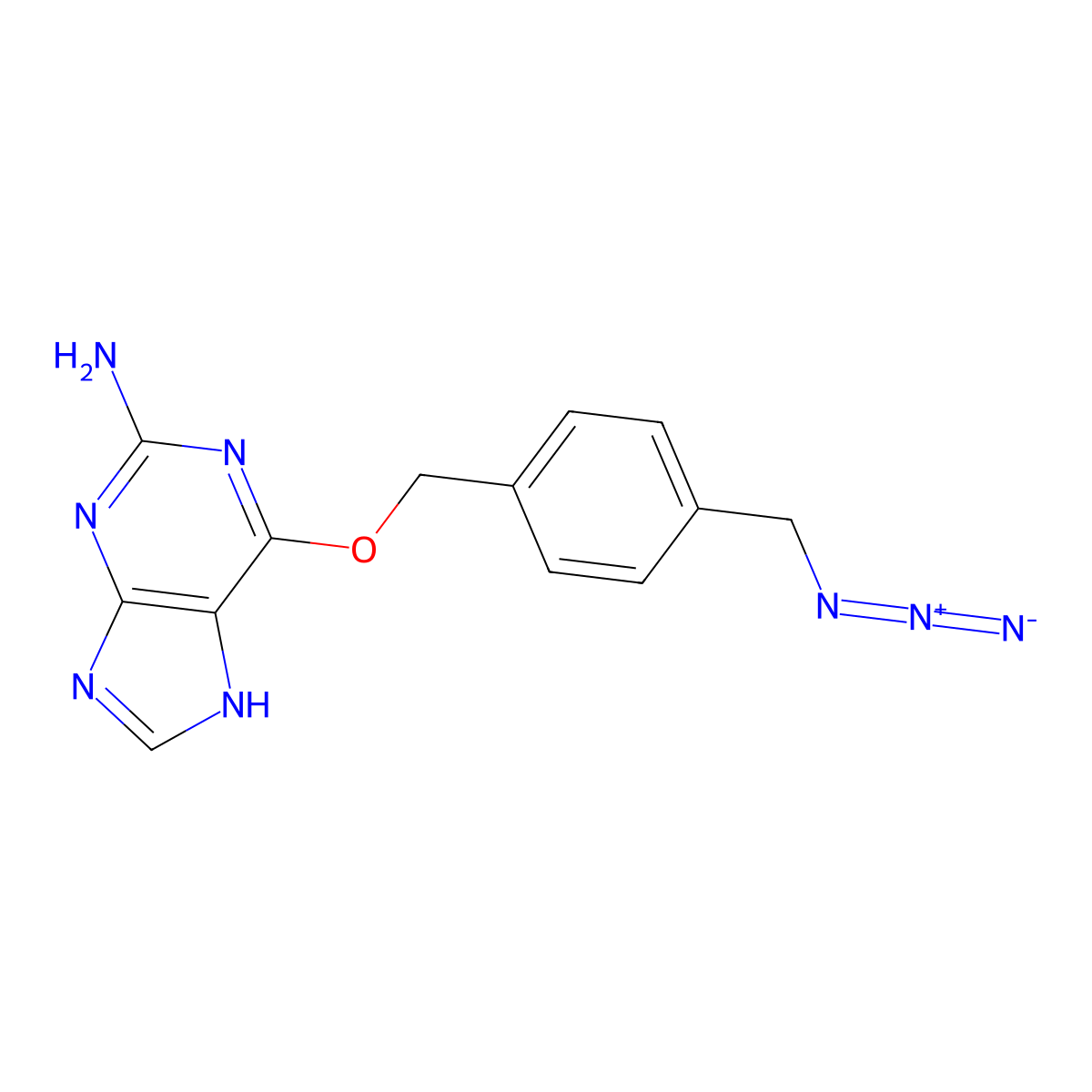 O6-[4-(Azidomethyl)benzyl]guanine molecular structure, CAS 1151762-33-2