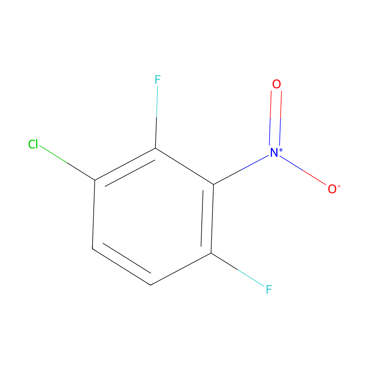 1-Chloro-2,4-difluoro-3-nitrobenzene molecular structure, CAS 1151767-58-6