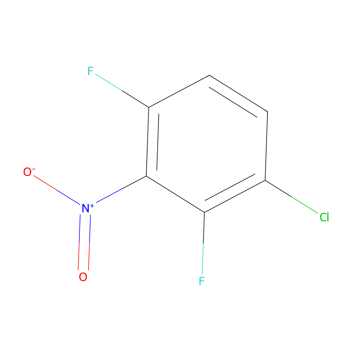 1-Chloro-2,4-difluoro-3-nitrobenzene molecular structure, CAS 1151767-58-6