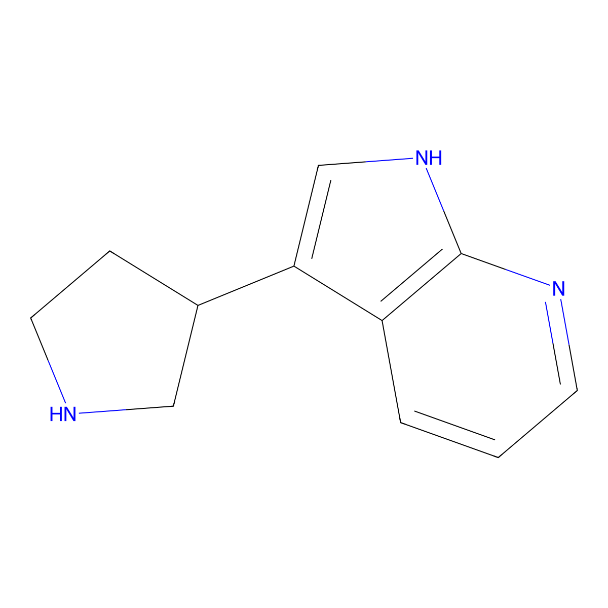 3-(Pyrrolidin-3-YL)-1H-pyrrolo[2,3-B]pyridine molecular structure, CAS 1151768-87-4