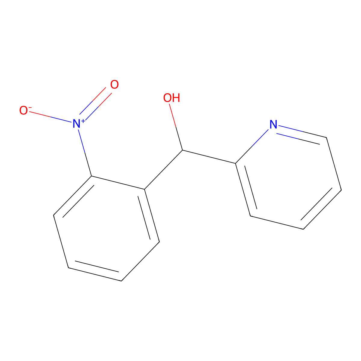 (2-Nitrophenyl)(pyridin-2-yl)methanol molecular structure, CAS 115177-58-7