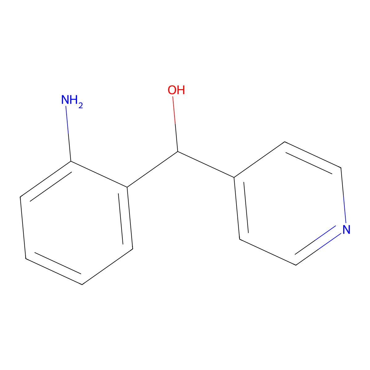 alpha-(2-Aminophenyl)-4-pyridinemethanol molecular structure, CAS 115177-60-1