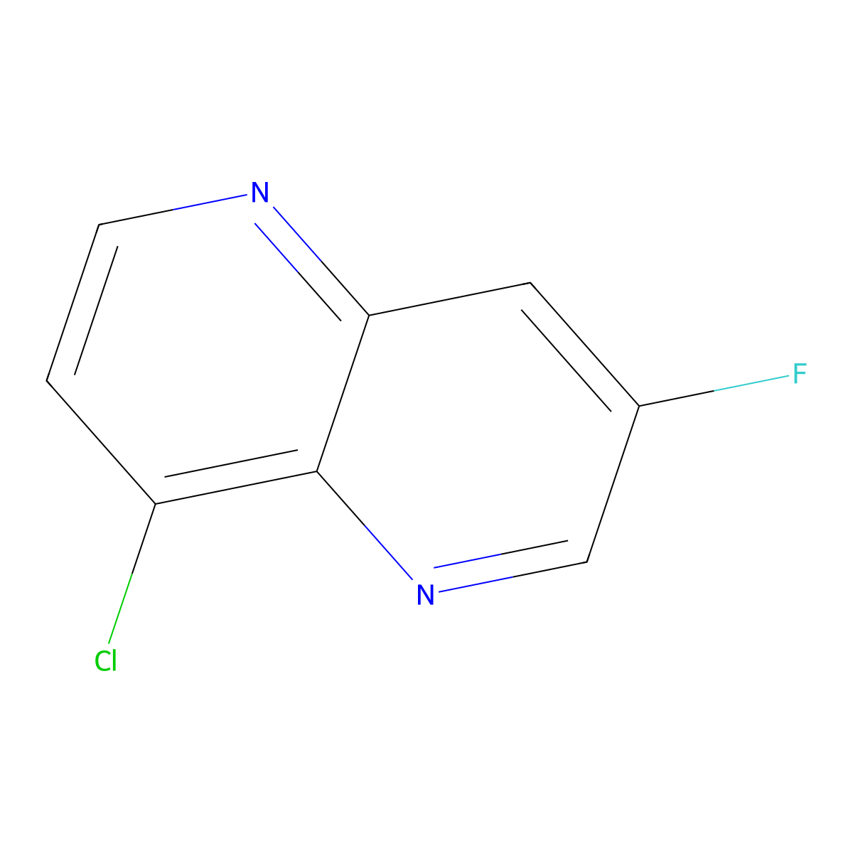 8-Chloro-3-fluoro-1,5-naphthyridine molecular structure, CAS 1151802-02-6