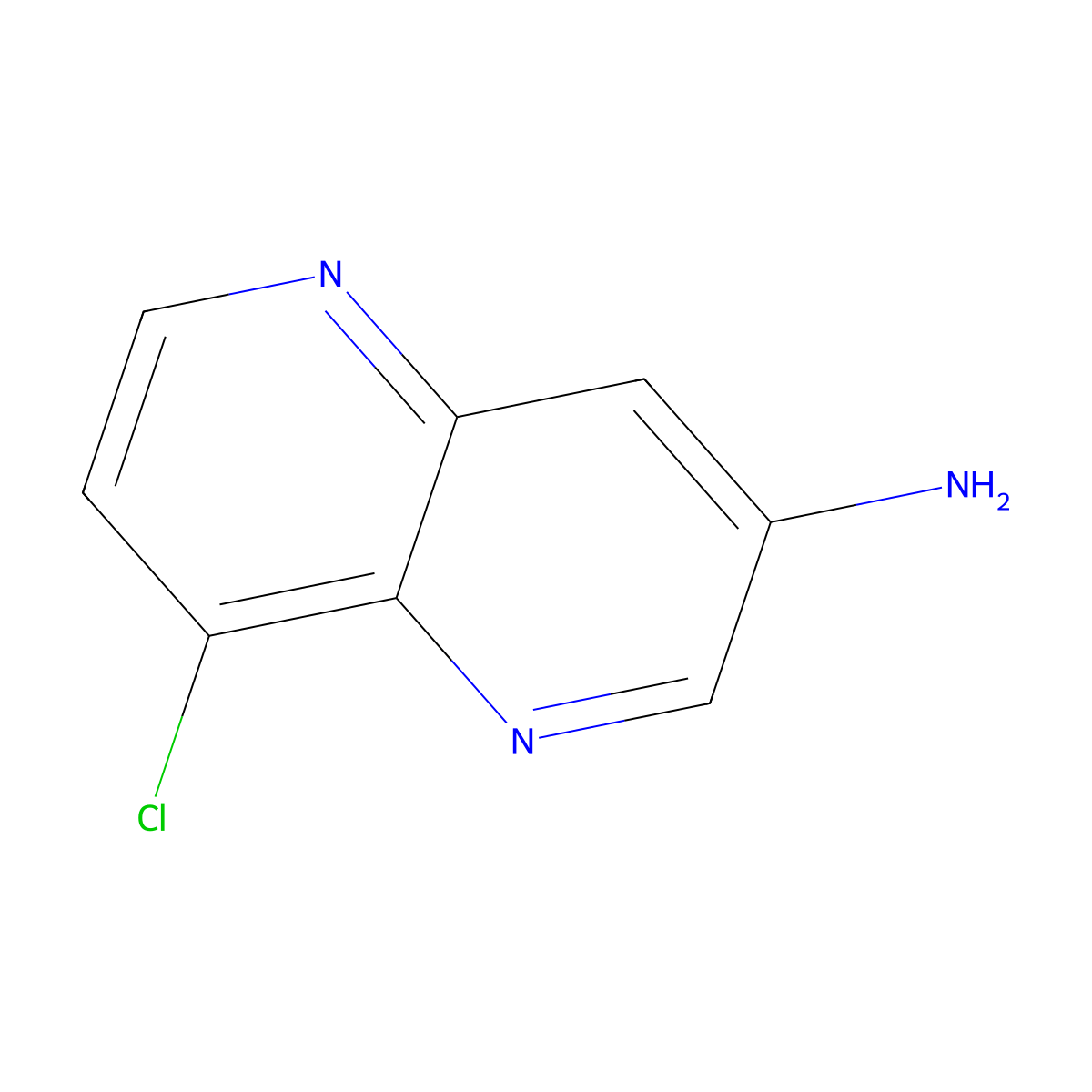 8-Chloro-1,5-naphthyridin-3-amine molecular structure, CAS 1151802-19-5