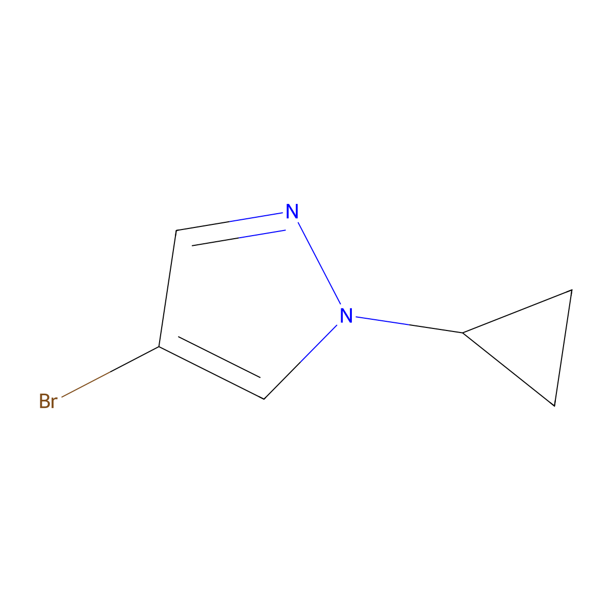 4-Bromo-1-cyclopropyl-1H-pyrazole molecular structure, CAS 1151802-23-1