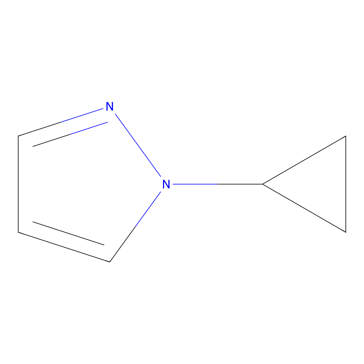 1-Cyclopropyl-1H-pyrazole molecular structure, CAS 1151814-36-6