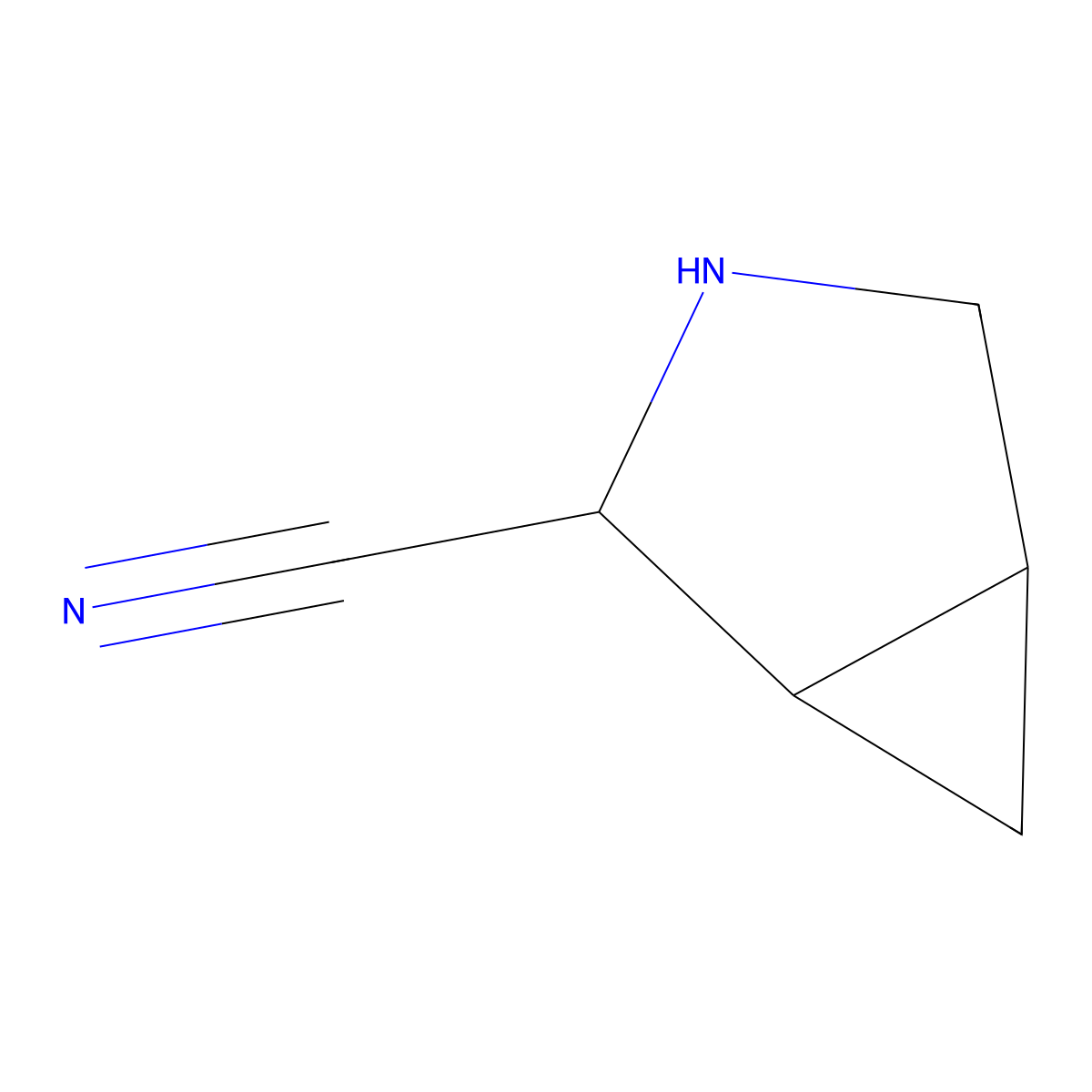 2-Cyano-3-azabicyclo[3.1.0]hexane molecular structure, CAS 115182-91-7