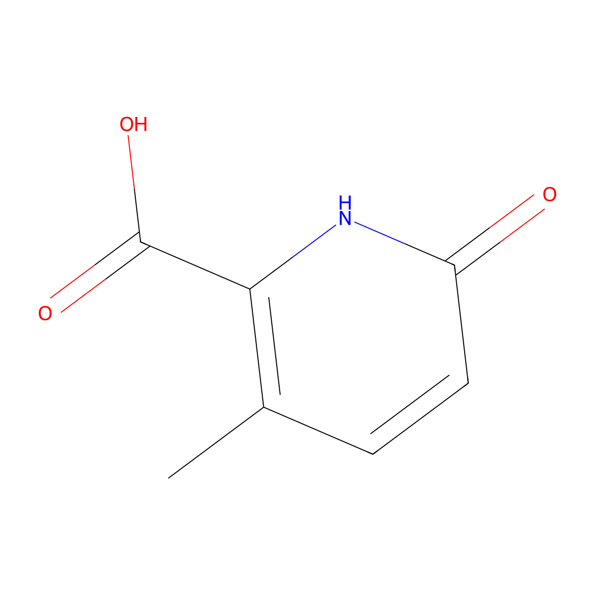 6-Hydroxy-3-methylpicolinic acid molecular structure, CAS 115185-81-4