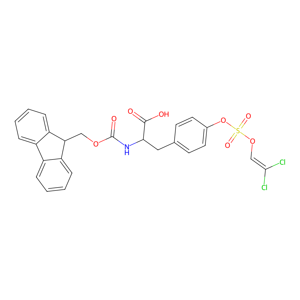 Fmoc-L-tyr(SO3dcv)-OH molecular structure, CAS 1151854-06-6