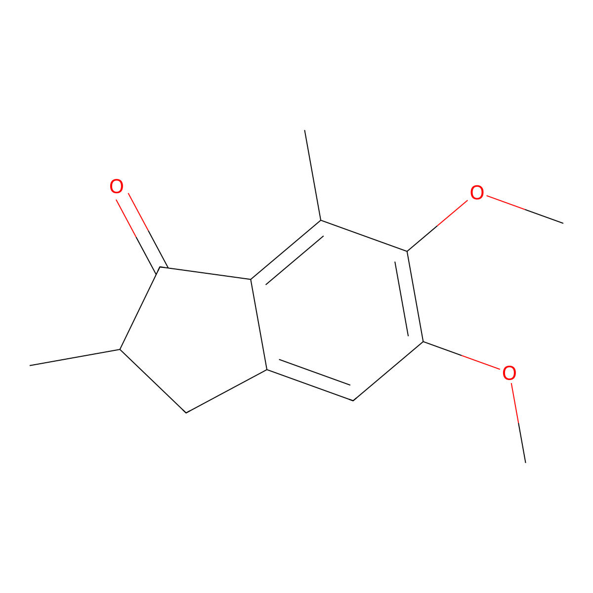5,6-dimethoxy-2,7-dimethyl-2,3-dihydro-1H-inden-1-one molecular structure, CAS 1151863-67-0