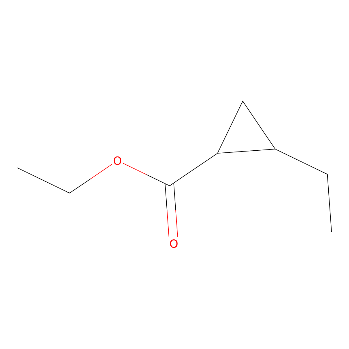 Ethyl 2-ethylcyclopropanecarboxylate molecular structure, CAS 115188-22-2