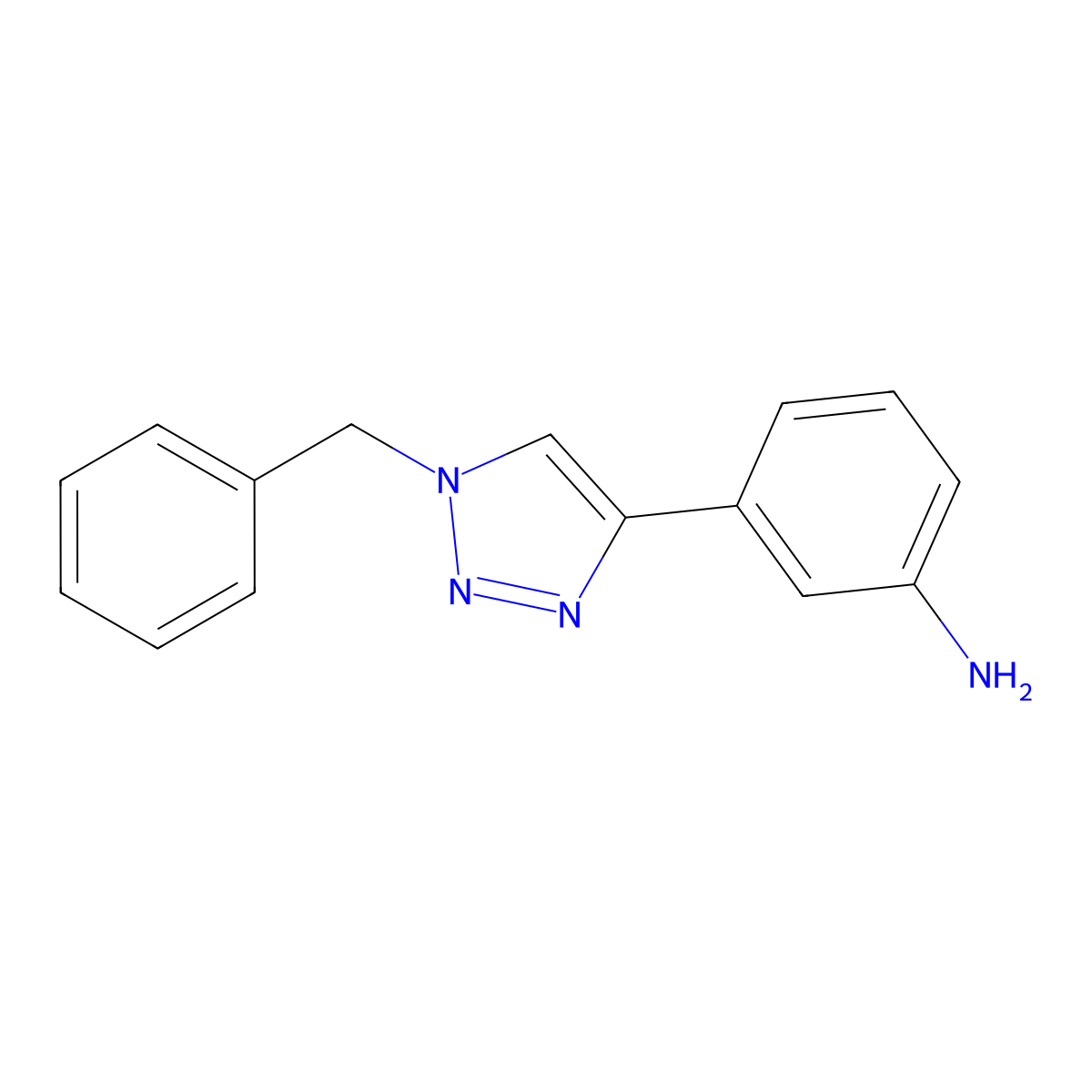 3-(1-benzyl-1H-1,2,3-triazol-4-yl)aniline molecular structure, CAS 1151920-00-1