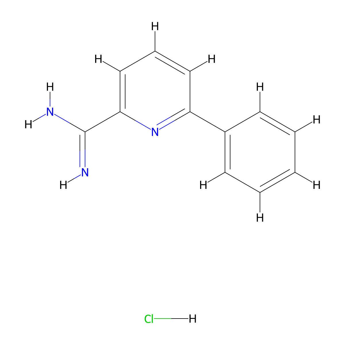 6-Phenylpyridine-2-carboximidamide hydrochloride molecular structure, CAS 115193-61-8