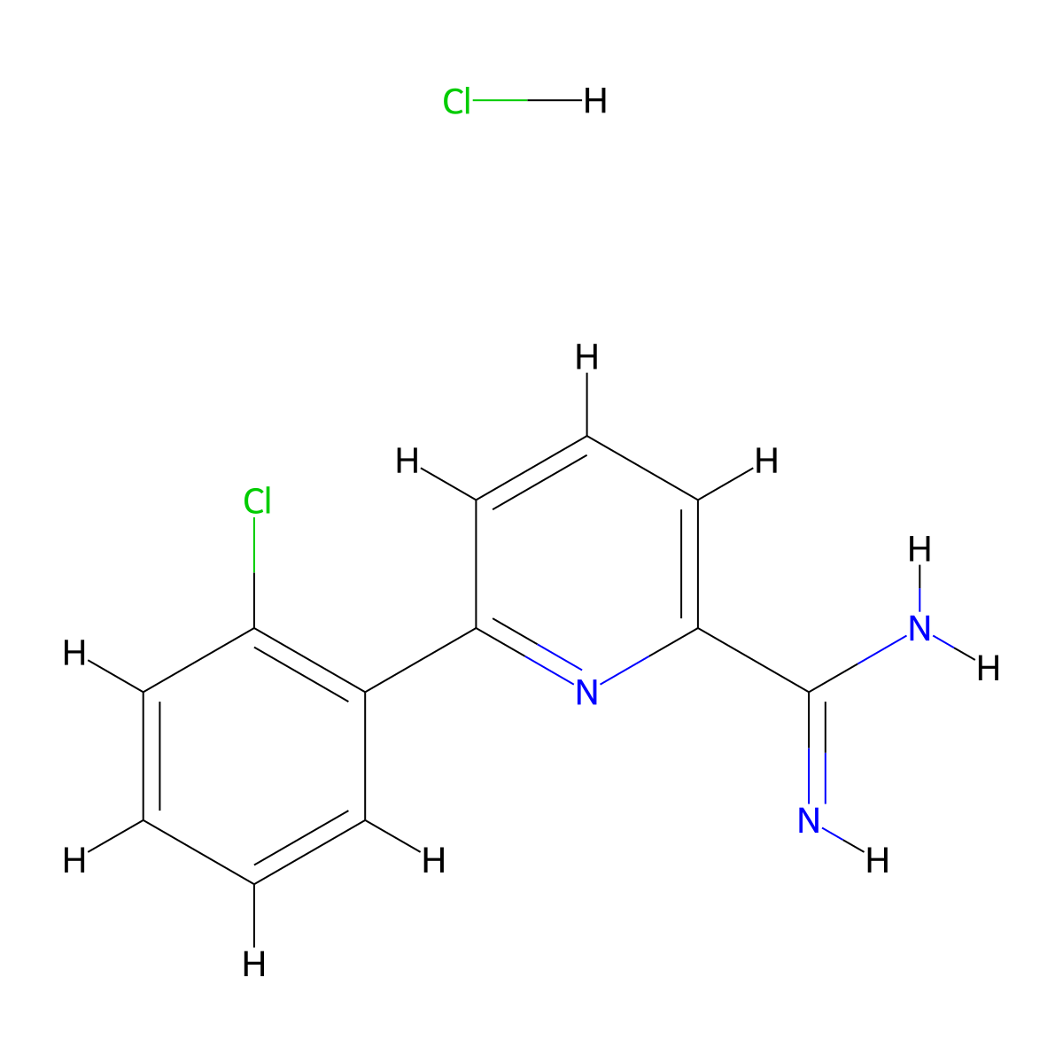 6-(2-Chlorophenyl)picolinimidamide hydrochloride molecular structure, CAS 115193-75-4