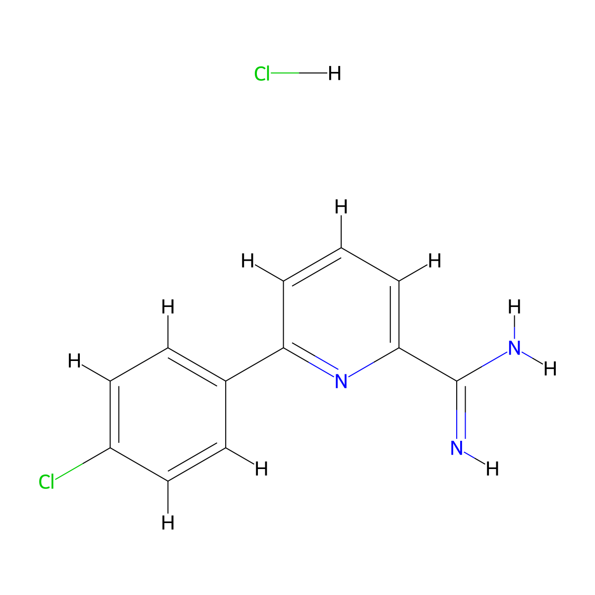 6-(4-Chlorophenyl)picolinimidamide hydrochloride molecular structure, CAS 115193-77-6