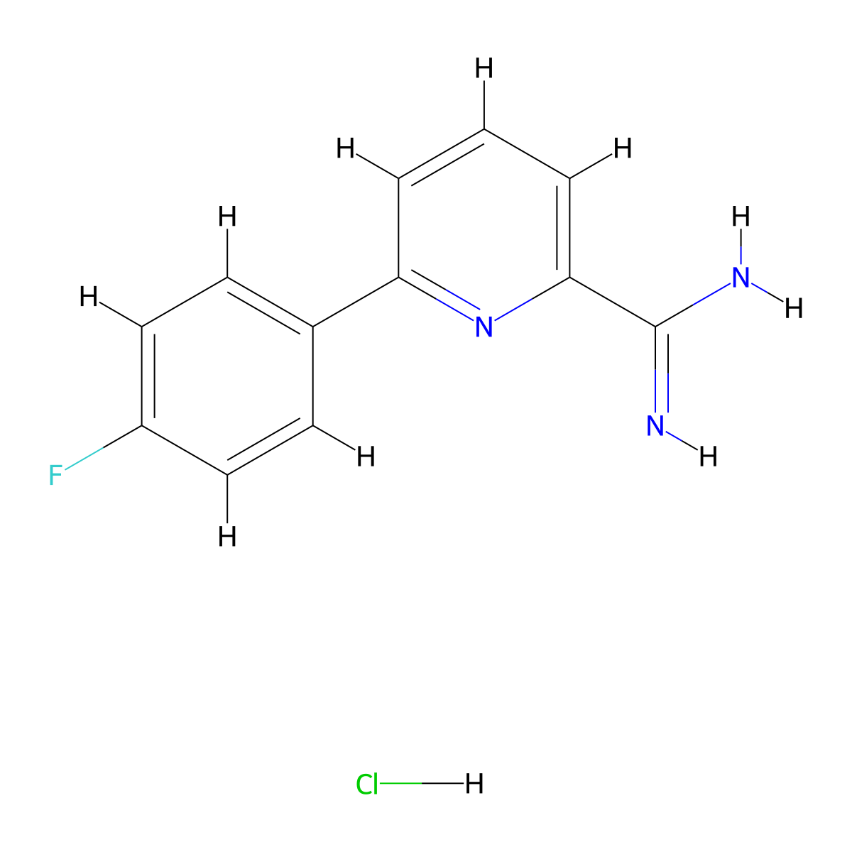 6-(4-Fluorophenyl)picolinimidamide hydrochloride molecular structure, CAS 115193-80-1