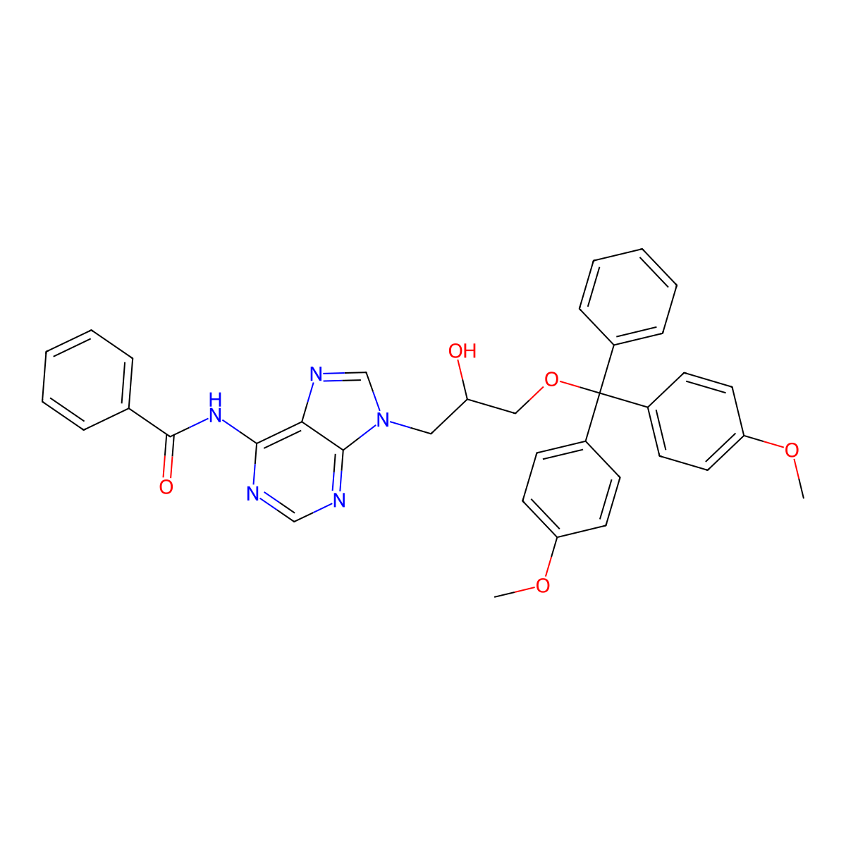 (S)-DMT-glycidol-A(Bz) molecular structure, CAS 115196-70-8