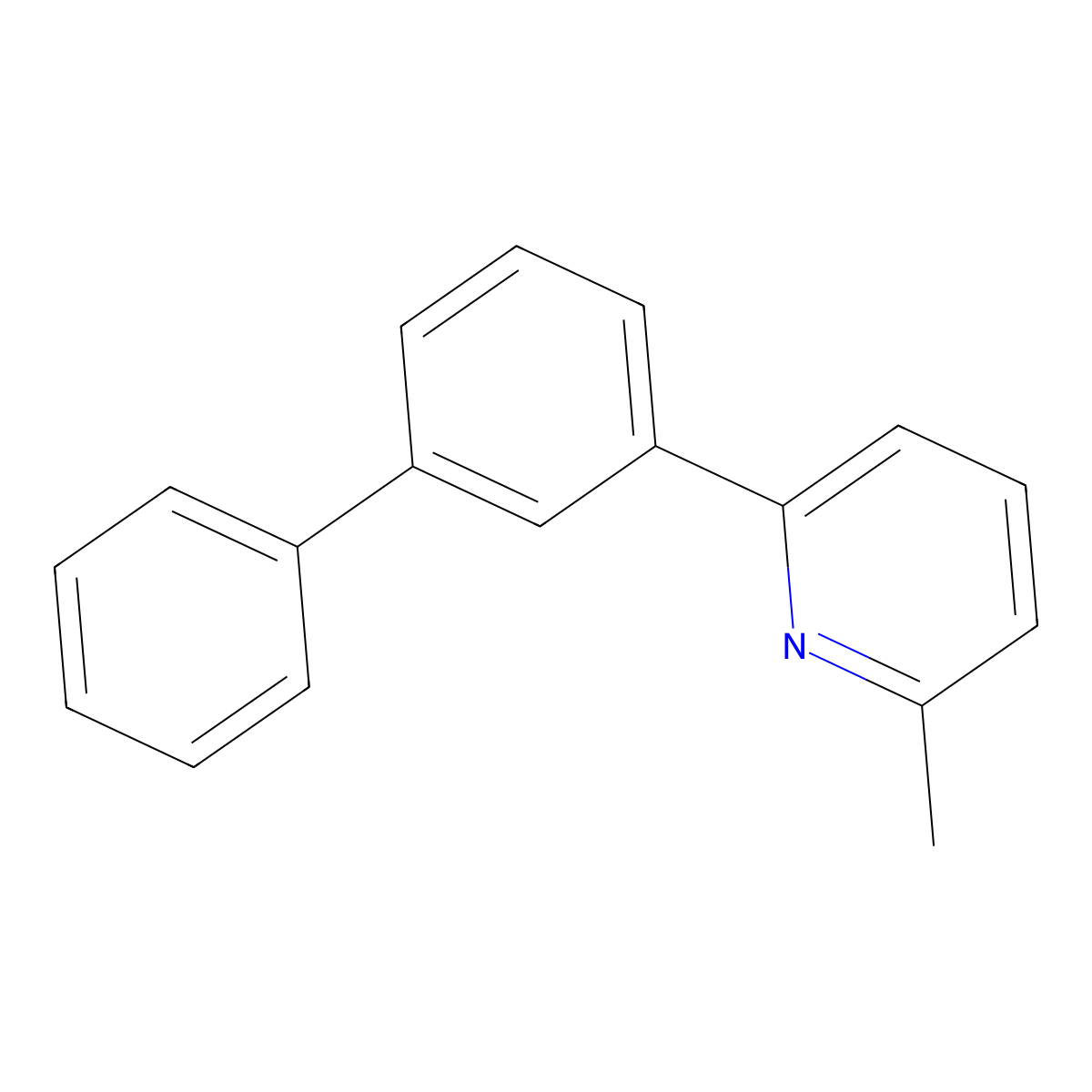 2-[1,1'-Biphenyl]-3-yl-6-methylpyridine molecular structure, CAS 1151979-01-9