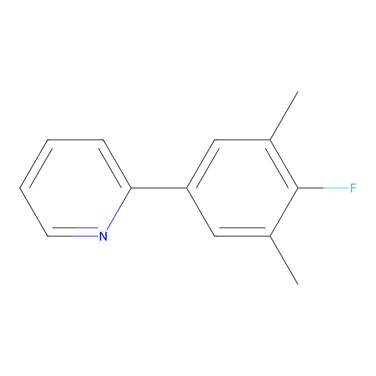 2-(4-Fluoro-3,5-dimethylphenyl)pyridine molecular structure, CAS 1151979-05-3