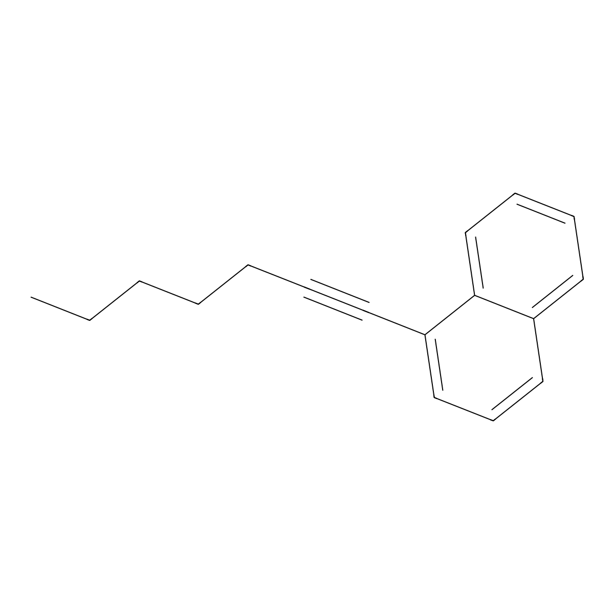 1-(Hept-1-yn-1-yl)naphthalene molecular structure, CAS 115198-10-2