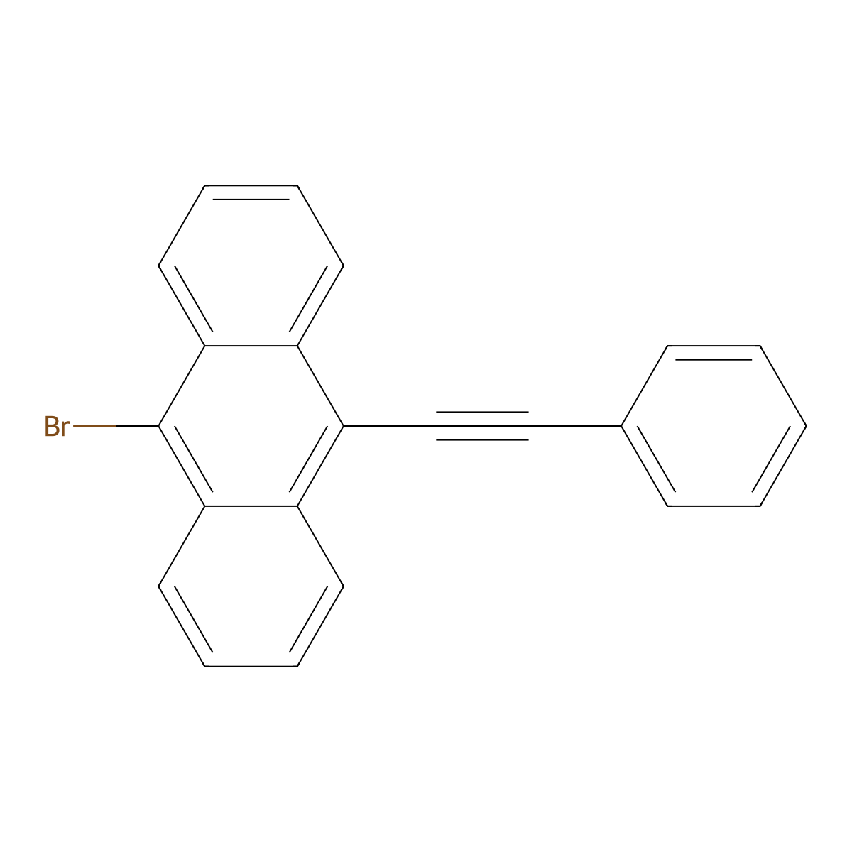 9-Bromo-10-(phenylethynyl)anthracene molecular structure, CAS 115198-11-3