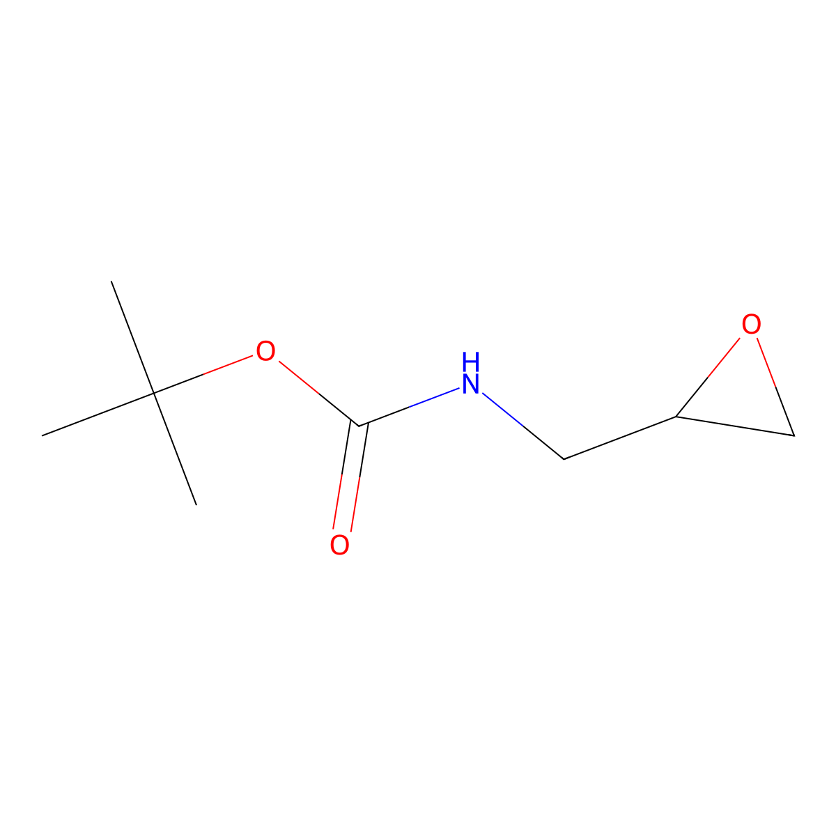 tert-Butyl N-(2-oxiranylmethyl)carbamate molecular structure, CAS 115198-80-6