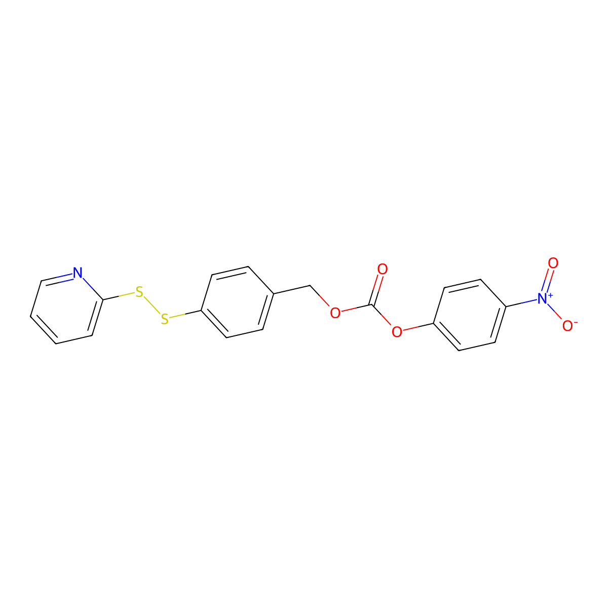 4-Nitrophenyl 4-(pyridin-2-yldisulfanyl)benzyl carbonate molecular structure, CAS 1151989-04-6
