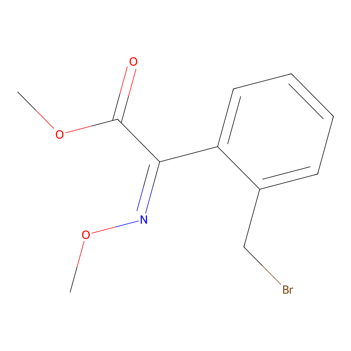 Methyl 2-[2-(bromomethyl)phenyl]-2-(methoxyimino)acetate molecular structure, CAS 115199-26-3