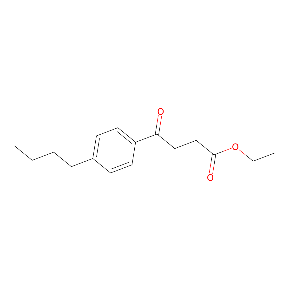 Ethyl 4-(4-butylphenyl)-4-oxobutanoate molecular structure, CAS 115199-55-8