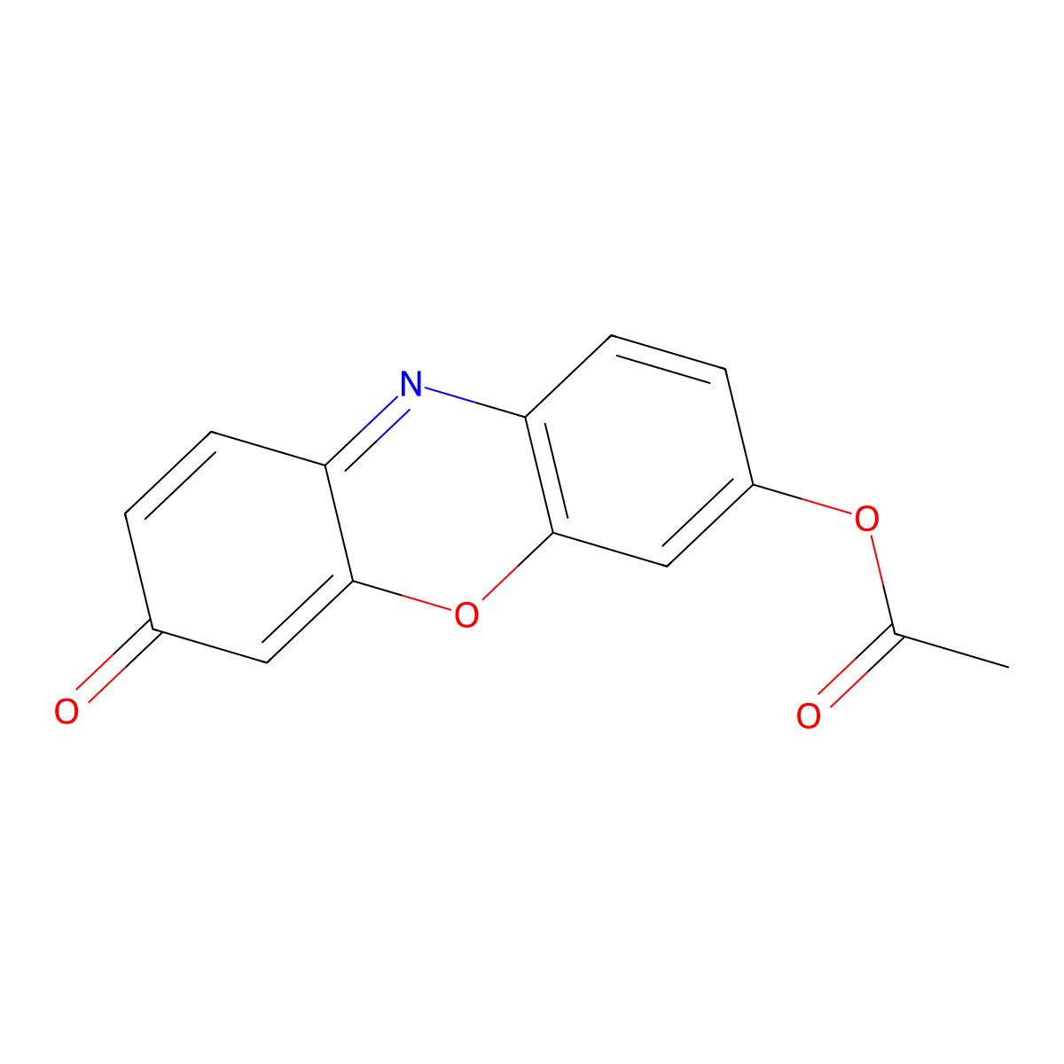 Resorufin acetate molecular structure, CAS 1152-14-3
