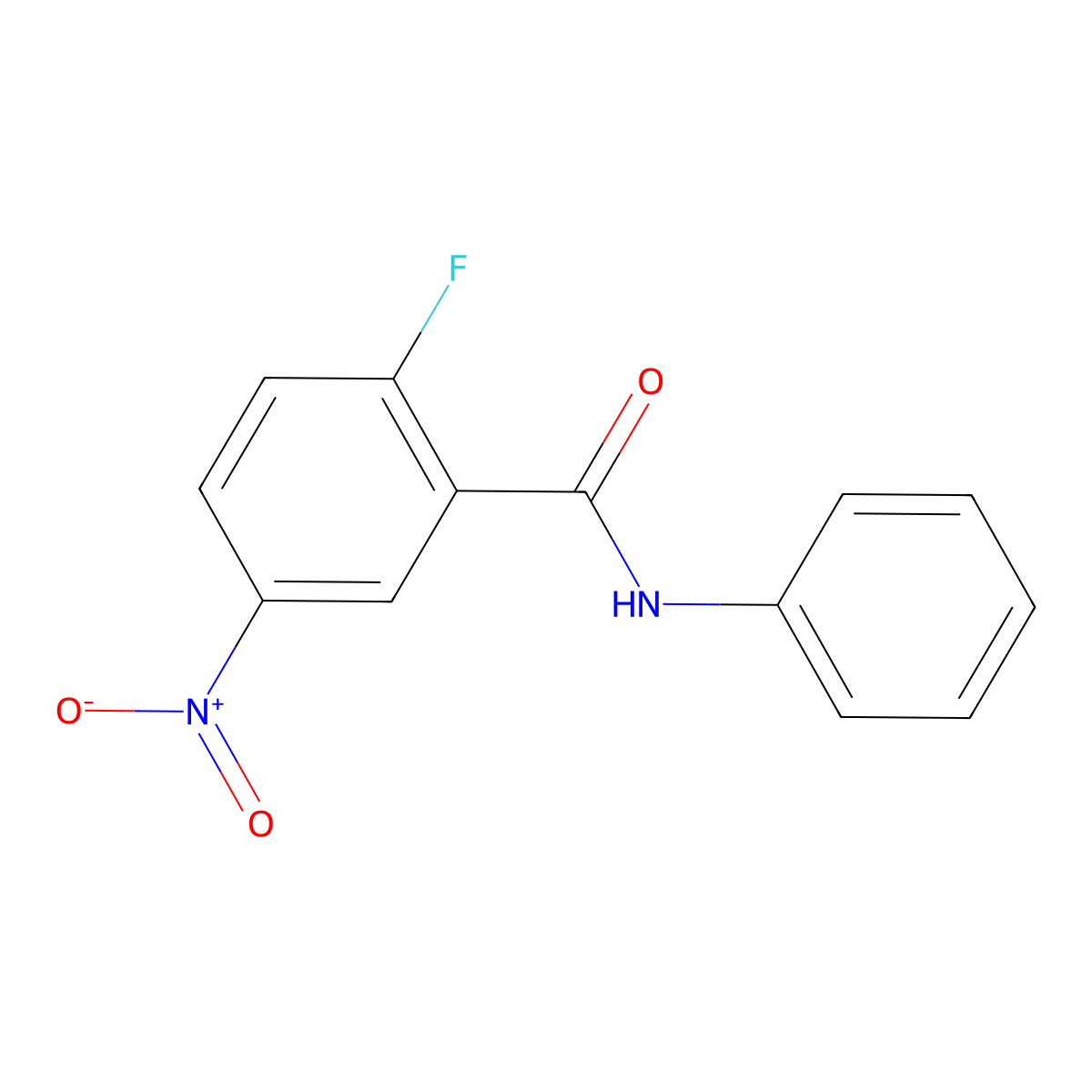 N-Phenyl-2-fluoro-5-nitrobenzamide molecular structure, CAS 1152-36-9