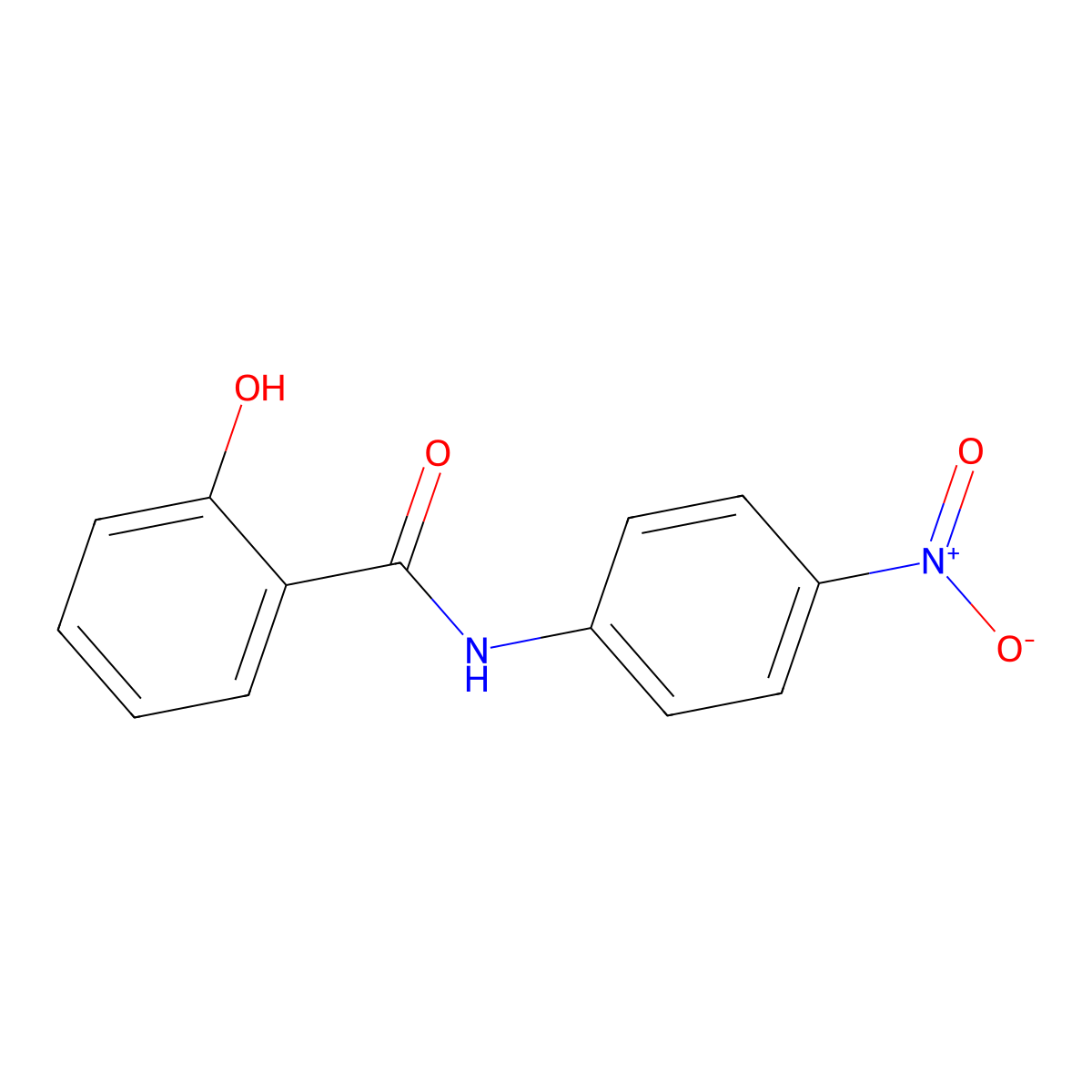 2-Hydroxy-N-(4-nitrophenyl)benzamide molecular structure, CAS 1152-51-8