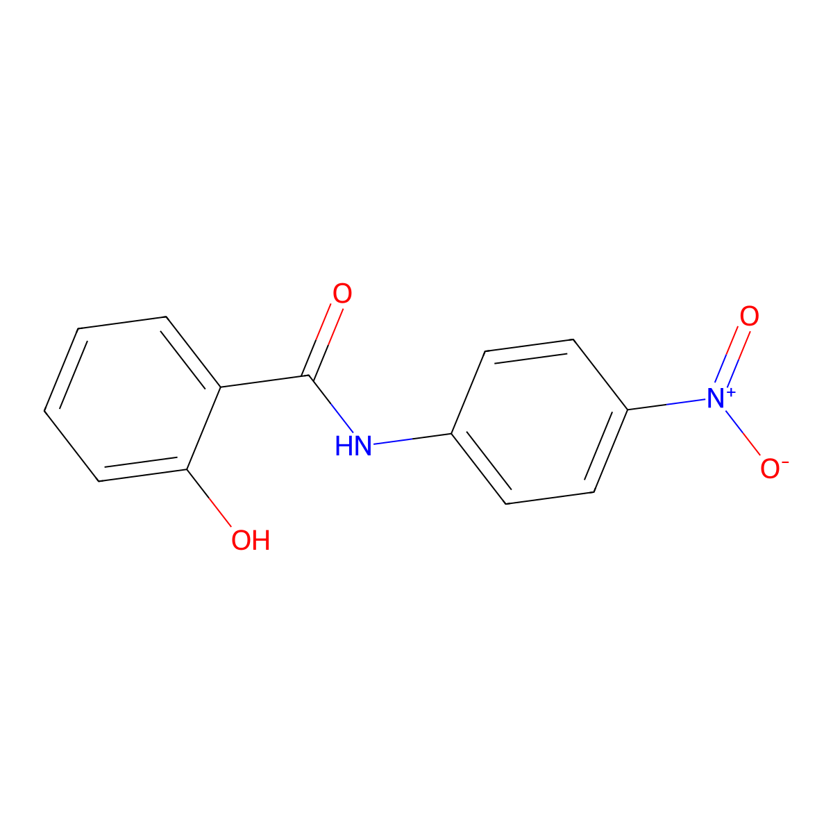 2-Hydroxy-N-(4-nitrophenyl)benzamide molecular structure, CAS 1152-51-8