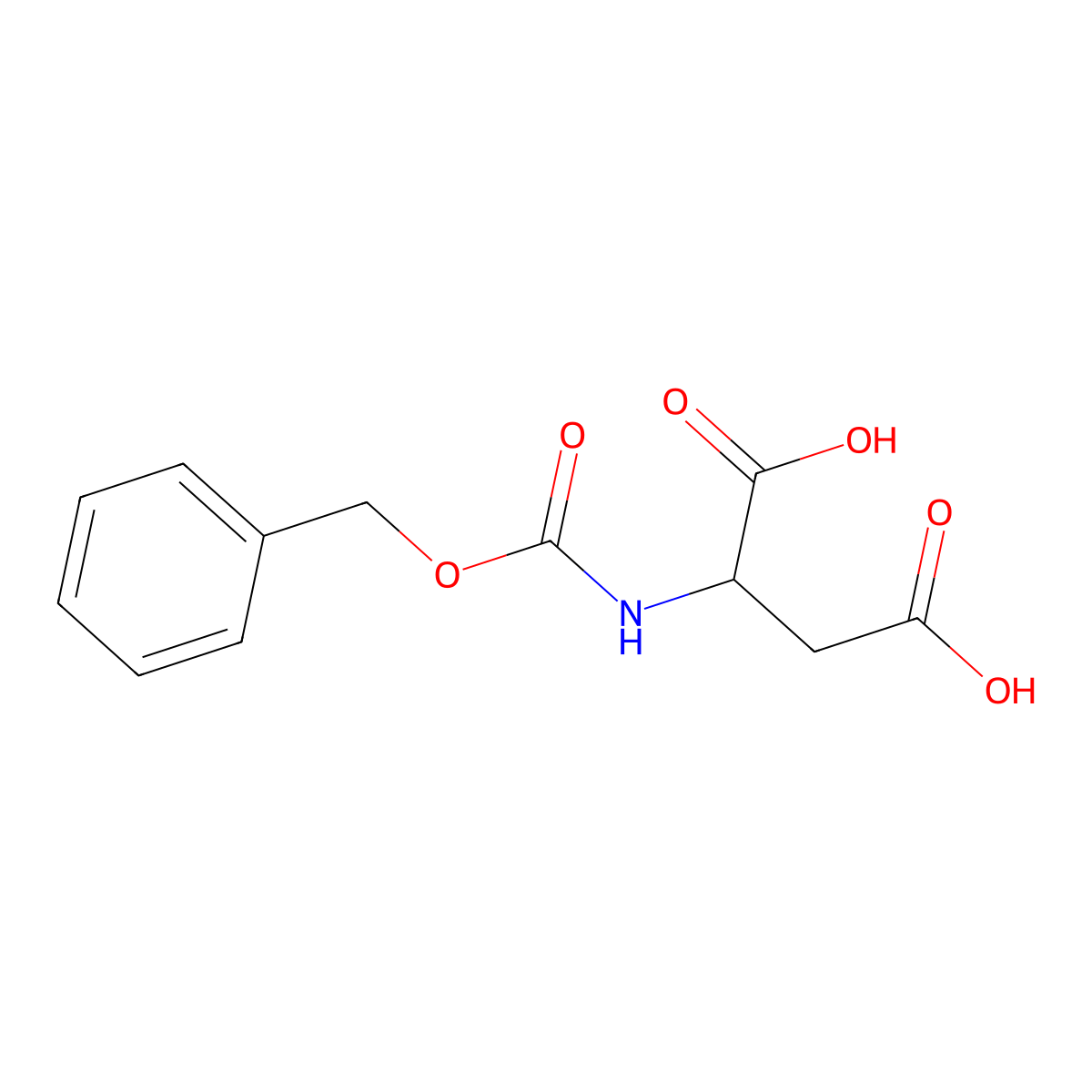 N-(Benzyloxycarbonyl)aspartic acid molecular structure, CAS 1152-61-0